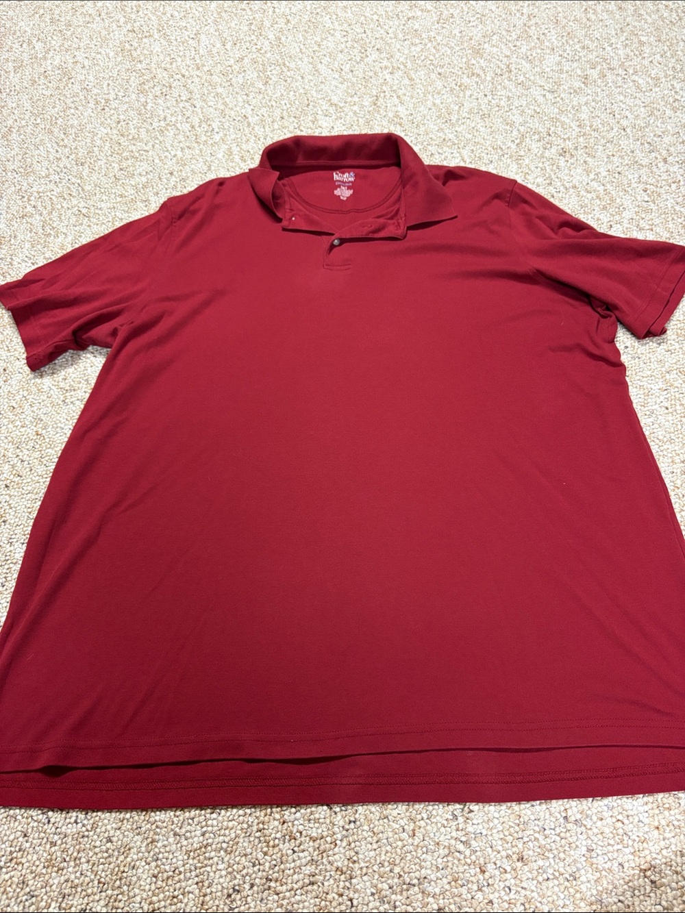 3XLT croft & barrow Men's Wine Red Polo Shirt